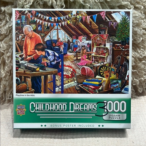 🔴3/$25🔴Masterpieces Childhood Dreams Playtime in the Attic 1000 Piece Puzzle - Picture 1 of 4